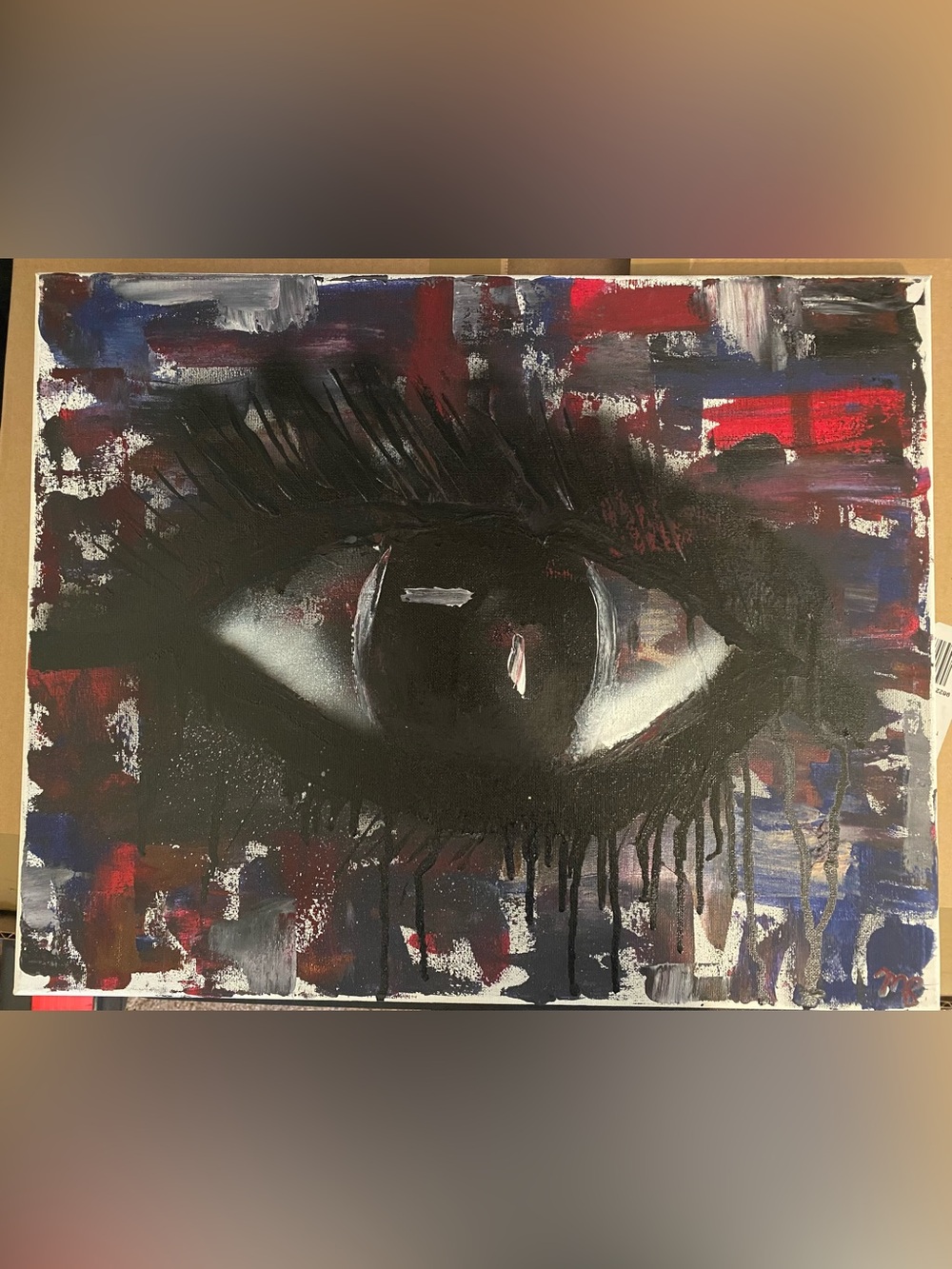 Abstract Black Eye Canvas Art - Home Art